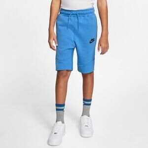 Nike Sportswear Tech Fleece Shorts Kids Size S Small Blue Basketball 816280 402